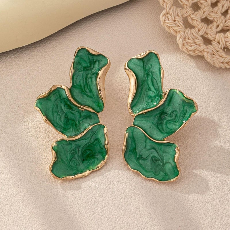 EXPHAIN Irregular Petal Earring For Women Stainless Steel Unique Statement Flower Dangle Earrings Trendy Jewelry Gift - Image 3